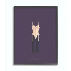 Stupell Industries Madonna Minimalist Illustration Black Framed Wall Art
