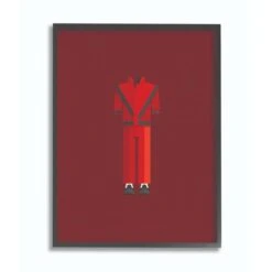 Stupell Industries Red Michael Jackson Fashion Design Wall Accent With Black Frame