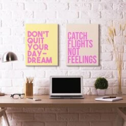 Stupell Industries LulusimonSTUDIO Pink Catch Flights Not Feelings Canvas Wall Art -Michaels Decor Sale M20009069 9