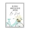 Stupell Industries Be Kind Bicycle Floral Giclée Textured Farmhouse Grey Framed Wall Art -Michaels Decor Sale M20012072 1