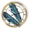 Designart Gold & Indigo Feathers III Glam Wall Clock -Michaels Decor Sale M20016234 1