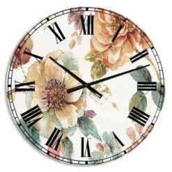 Designart Orange And Cream Cottage Flowers Twig Wall Clock -Michaels Decor Sale M20016365 1 1