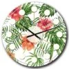 Designart 'Tropical Botanicals And Flowers Ii Mid-Century Modern Wall Clock -Michaels Decor Sale M20016465 1