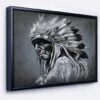 Designart - American Indian Tattoo Art - Portrait Canvas Print In Black Frame -Michaels Decor Sale M20020225 1