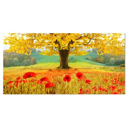 Designart - Beautiful Autumn Yellow Tree - Floral Canvas Art Print 3 Designart - Beautiful Autumn Yellow Tree - Floral Canvas Art Print