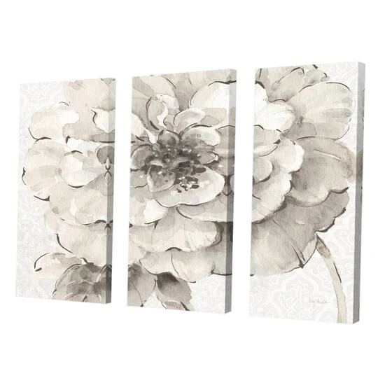Designart - Indigold Grey Peonies I - Farmhouse Premium Canvas Wall Art 4 Designart - Indigold Grey Peonies I - Farmhouse Premium Canvas Wall Art - Image 2