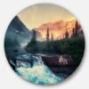 Designart - Glacier National Park Montana' Disc Landscape Circle Metal Wall Decor -Michaels Decor Sale M20020845 1