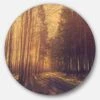 Designart - Pine Tree Forest By Road' Landscape Photo Circle Metal Wall Art -Michaels Decor Sale M20020887 1