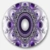 Designart - Purple Fractal Pattern With Circles' Abstract Round Circle Metal Wall Art -Michaels Decor Sale M20020890 1