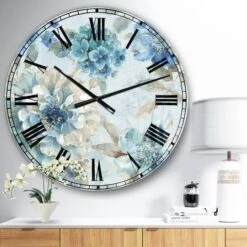 Designart 'Indigold Watercolor Lovely Bird Iv Traditional Wall Clock -Michaels Decor Sale M20021181 2