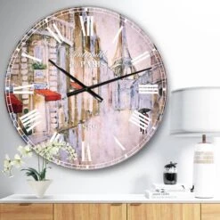Designart 'Love In Paris Iii French Country Wall Clock -Michaels Decor Sale M20021189 2