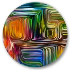 Designart - Colour Fusion III - Modern Metal Circle Wall Art