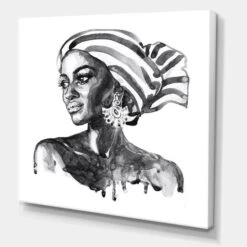 Designart - Portrait Of African American Woman XII - Modern Canvas Wall Art Print -Michaels Decor Sale M20024579 1 1