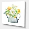 Designart - Roses Peonies & Marigolds In Garden Watering Can - Farmhouse Canvas Wall Art Print -Michaels Decor Sale M20024779 1